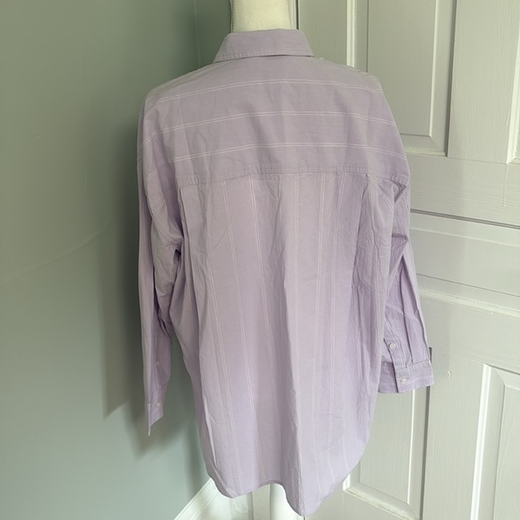 Madewell Lavender Button-Up Shirt Oversized Size Medium - Picture 3 of 6